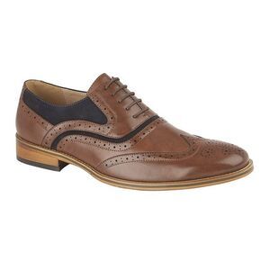 Goor Mens Brogue Oxford Shoes / Brown